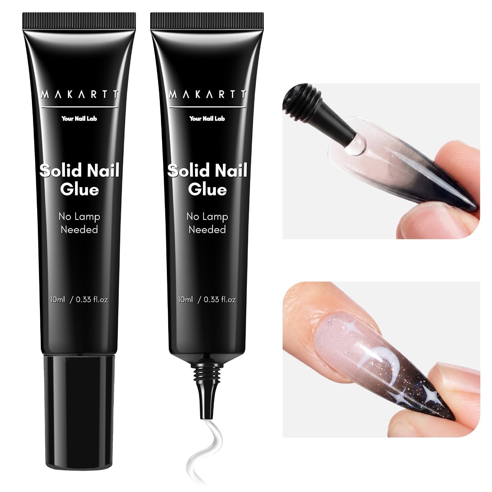 Press On Nail Glue – No UV Needed, 20s Air Dry, Strong Hold, Easy DIY, Hema-Free