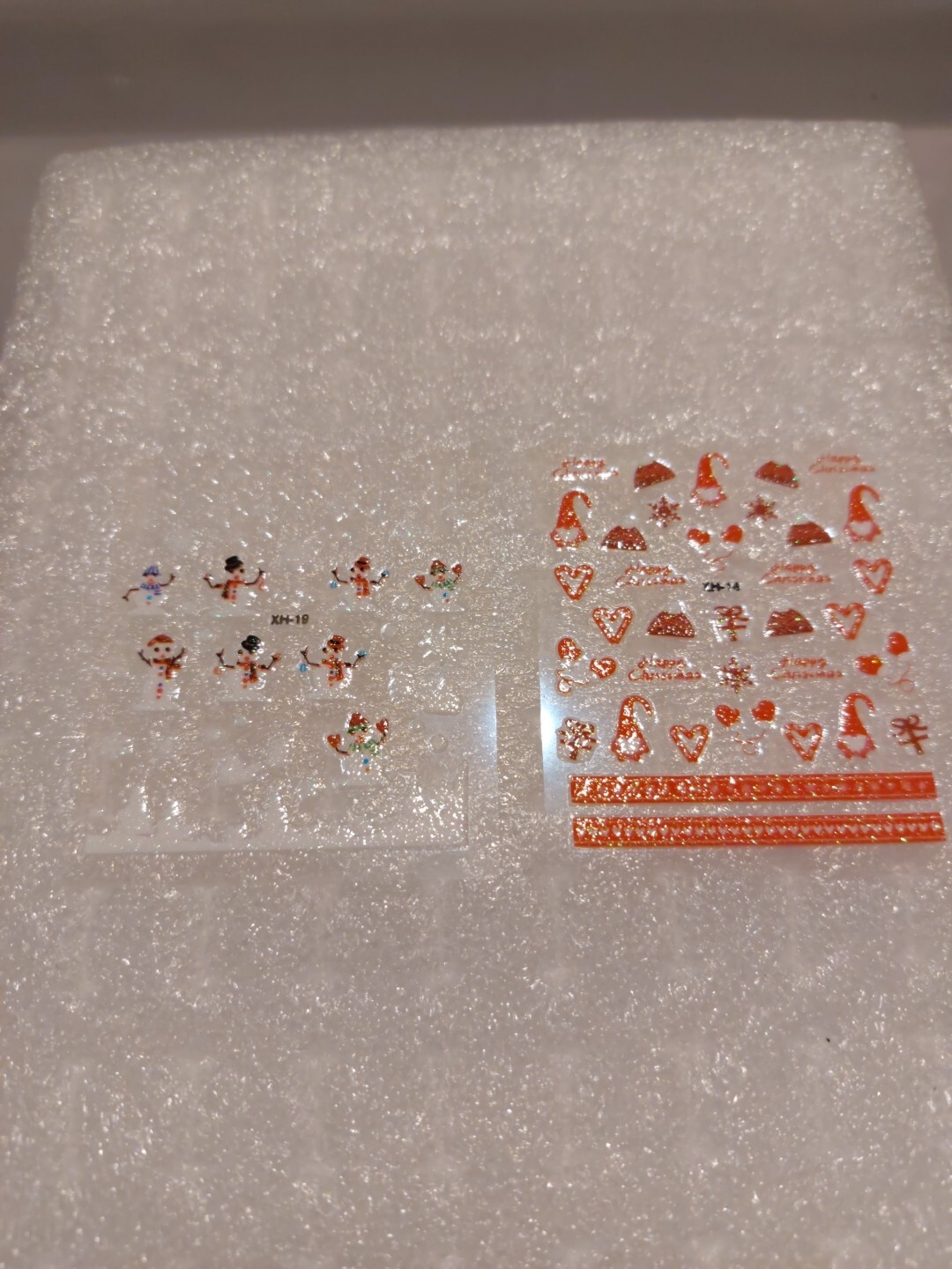 2 X Small Sheets Of Christmas Nail Art Stickers (Dn162) New