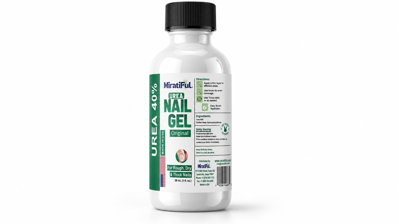 Urea Nail Gel 40% – Strengthens & Softens Nails, Quick-Dry for Damaged nails
