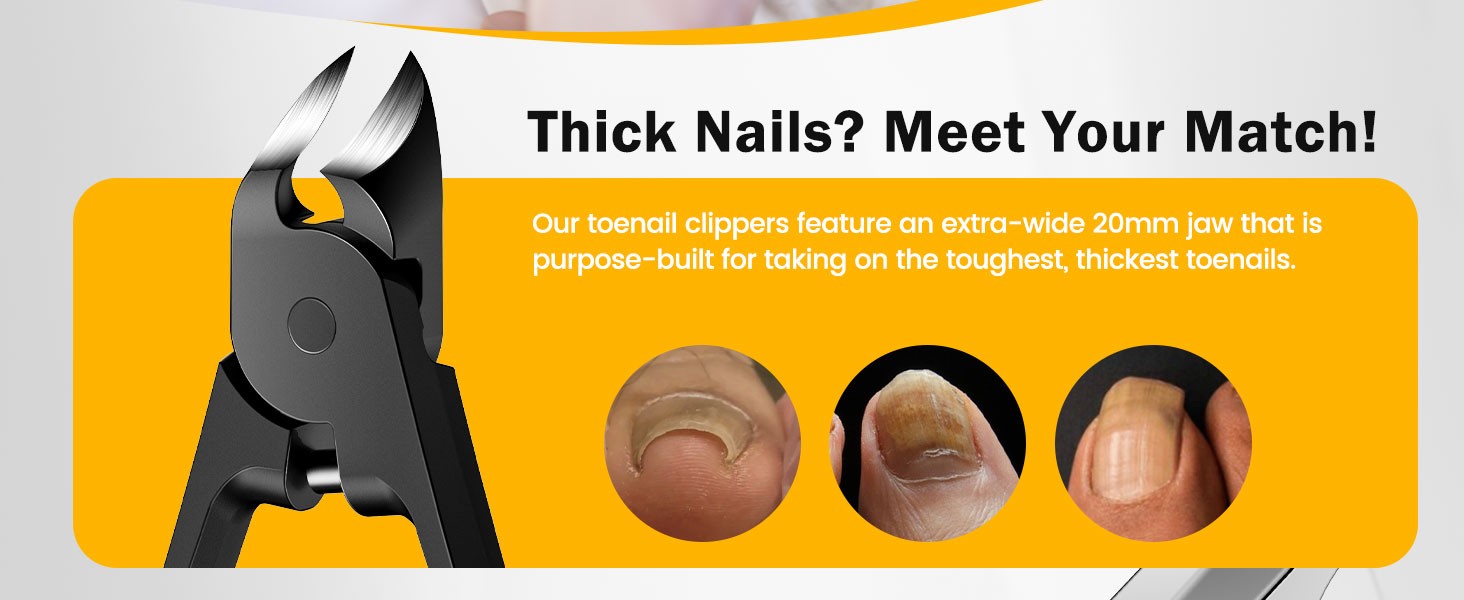 Toe Nail Clippers for Thi Nails for Seniors with Safety Lo –