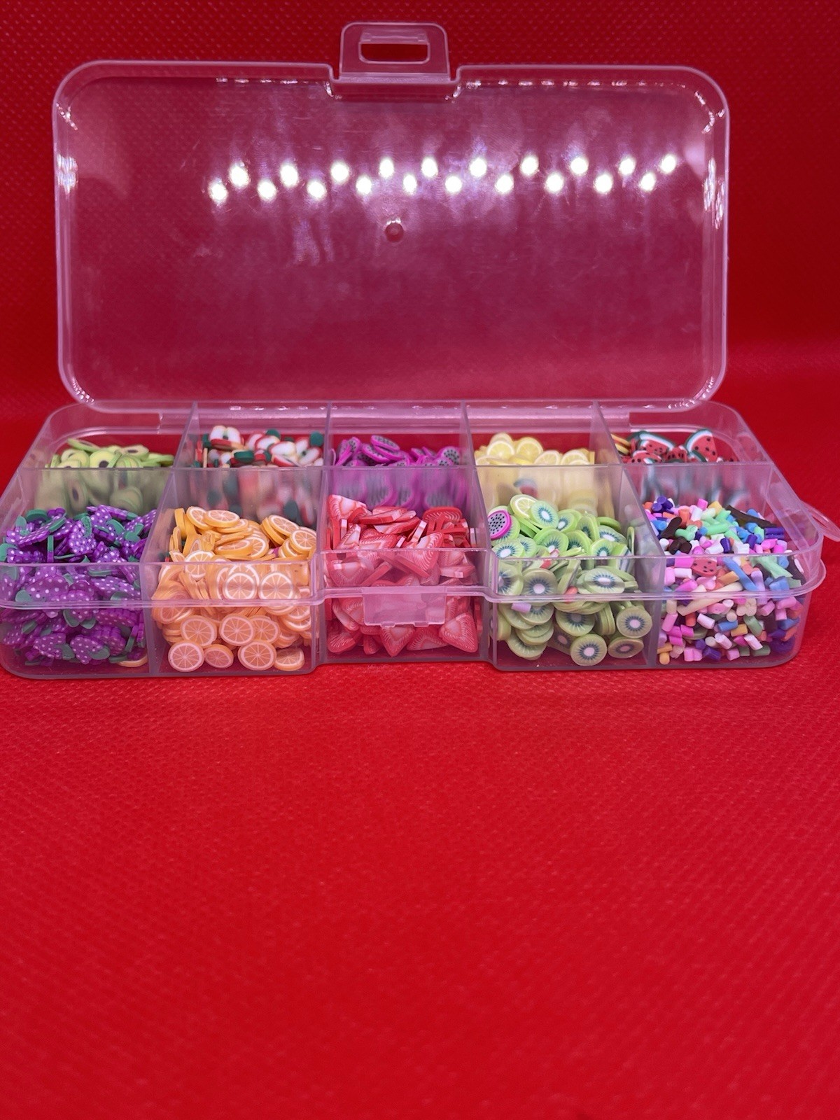 2450Pcs Nail Charms, 10 Styles 3D Slime Charms Nail Decorations Flatback Resin