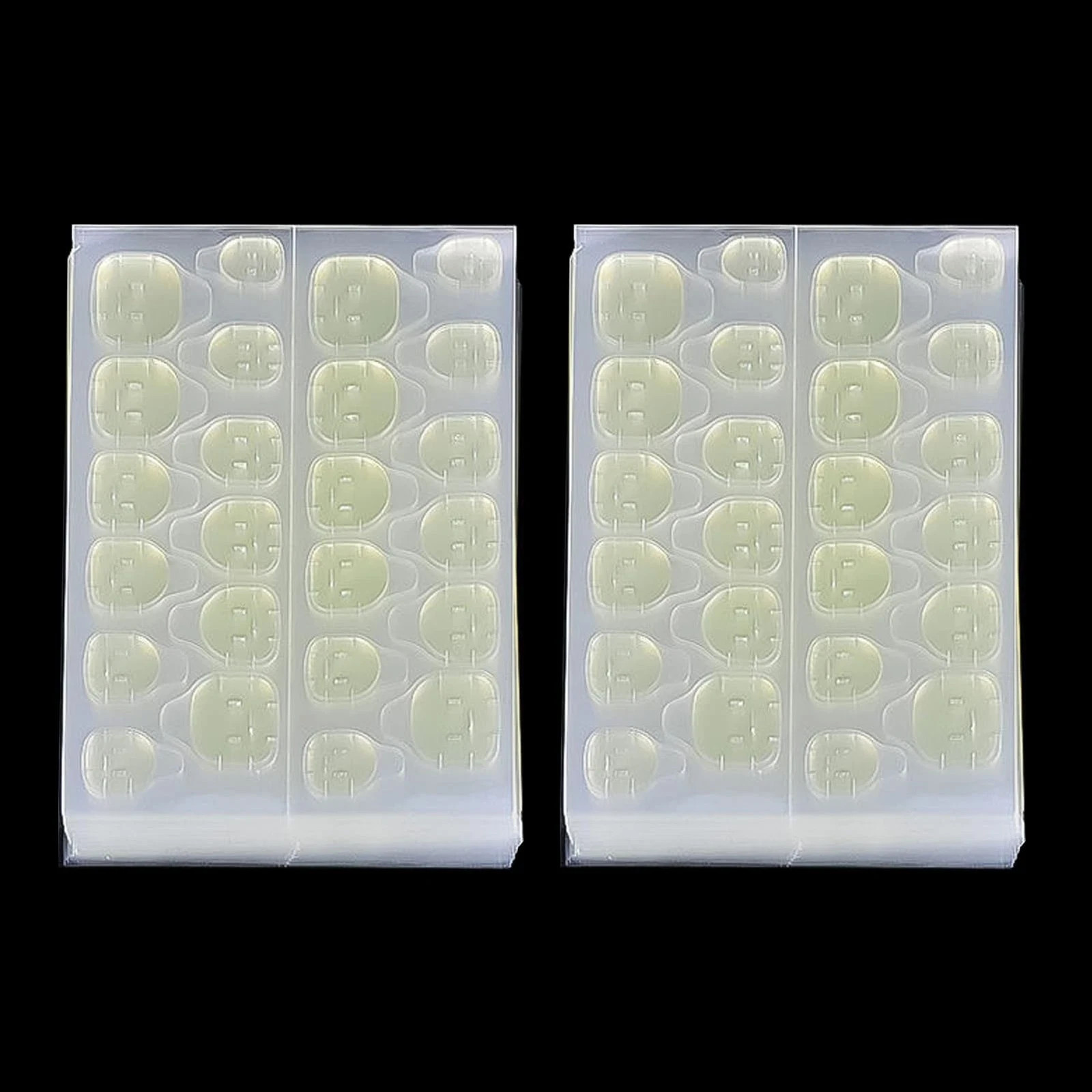 1200 Pcs 50 Sheets Nail Adhesive Tabs Glue Stickers for on Yellow Waterproof New