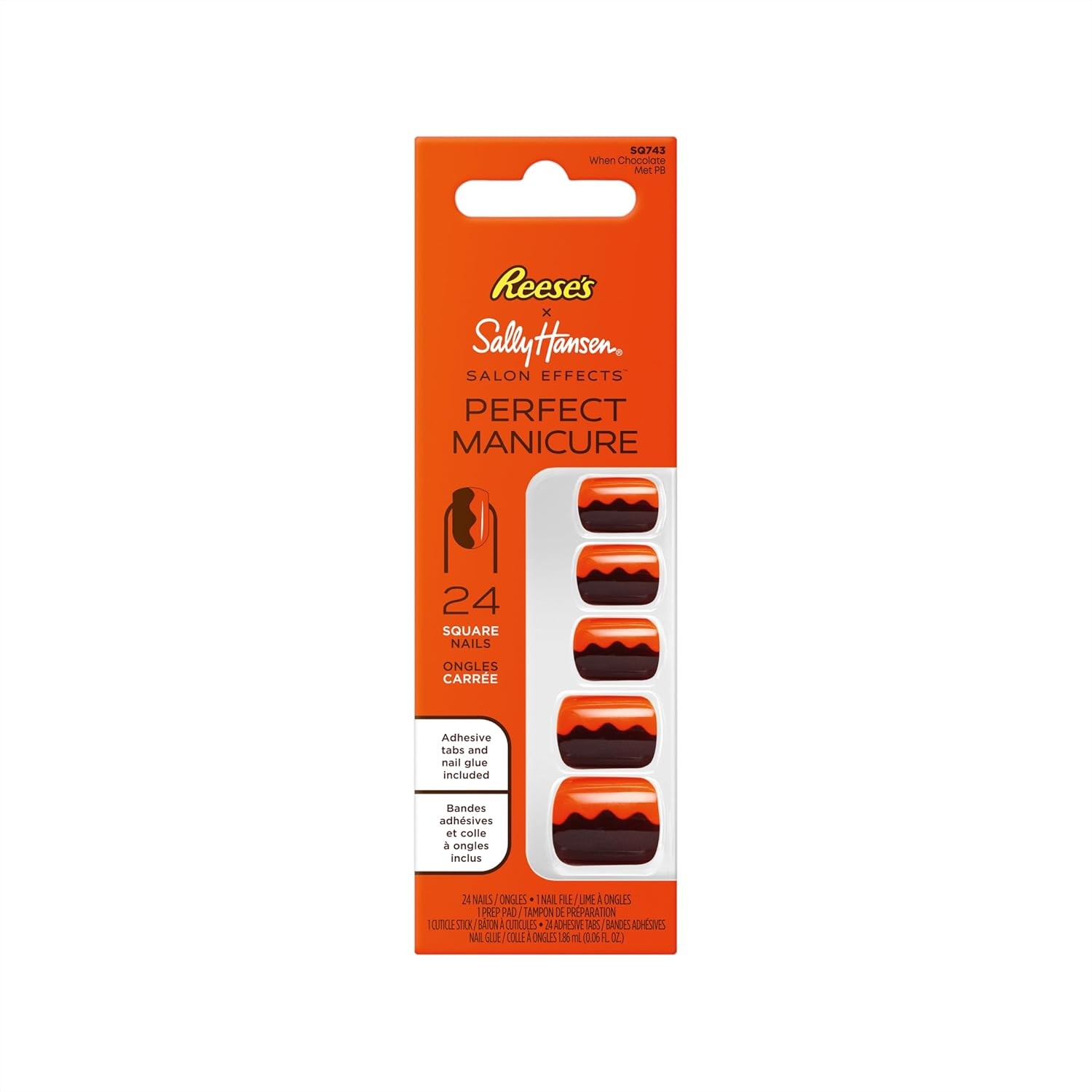 Sally Hansen Salon Effects Perfect Manicure Press-On Nails, When Chocolate Met P