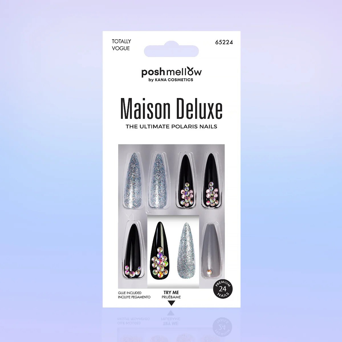 POSHMELLOW MAISON DELUXE 24 NAILS GLUE INCLUDED – TOTALLY VOGUE #65224