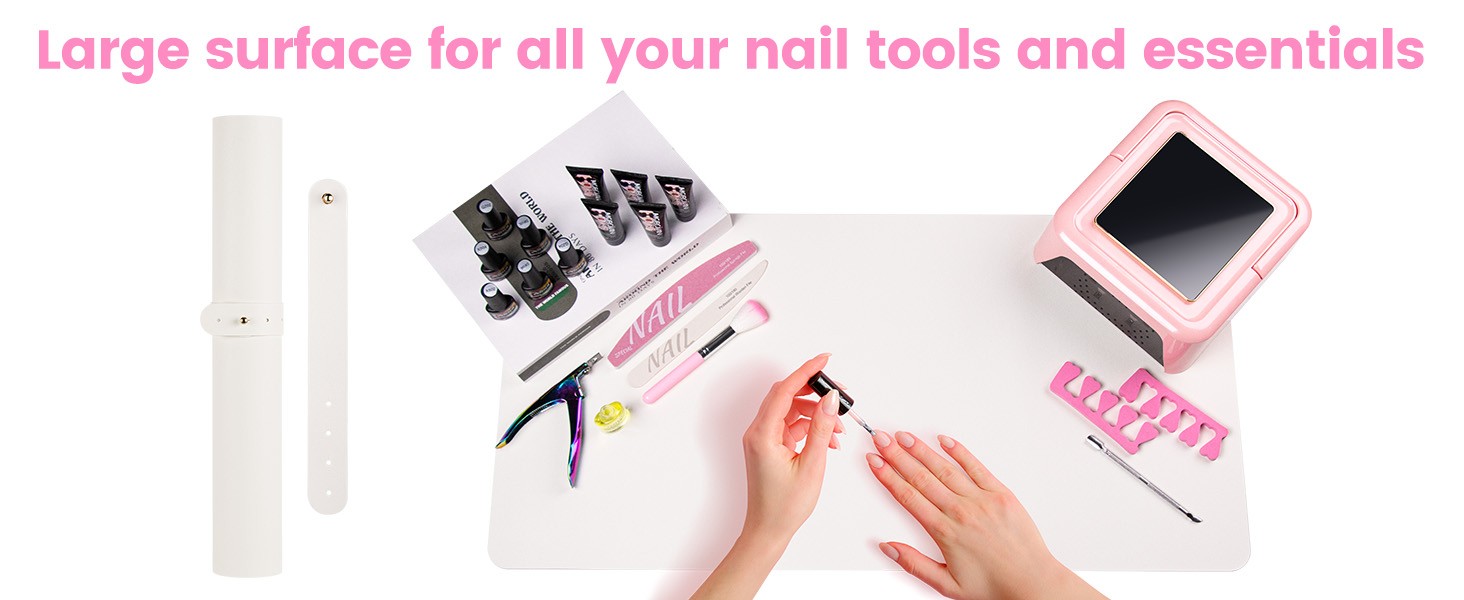 Nail Art Table Mat, (MAT ONLY) Foldable Nail Art Hand Rest Pad for Nail Arm