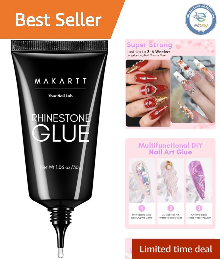 Luxury 30ml Rhinestone Nail Glue – Super Strong UV Cured Gel for Nail Art
