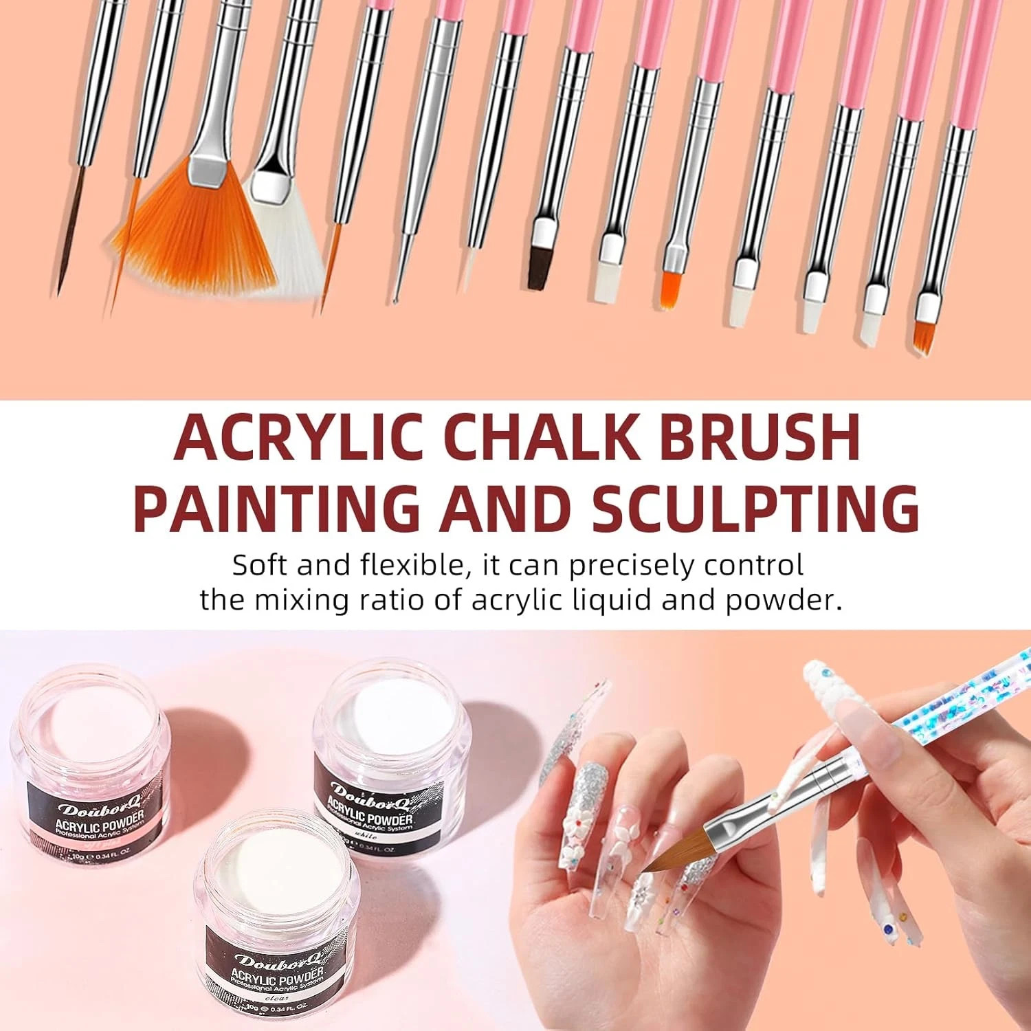 Acrylic Nail Kit with Drill and U V Light Full Nail Kit Set Professional Nail St