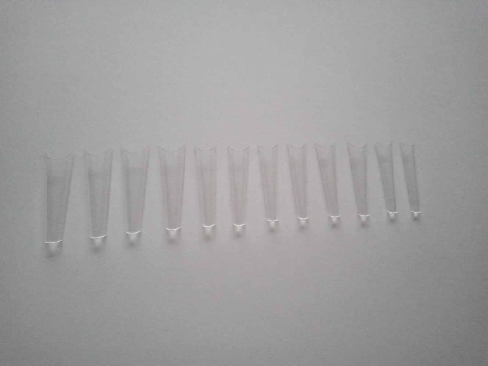 Nena’s Long Coffin, Nail Tips, Half Cover, Natural or Clear “Pick”.