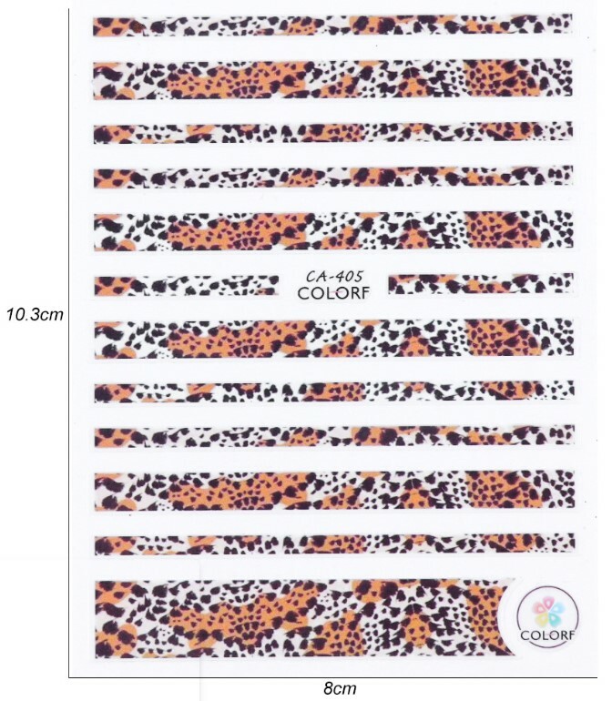 3D Animal Print Cheetah Leopard Nail Stickers Nail art designs Decors NS5