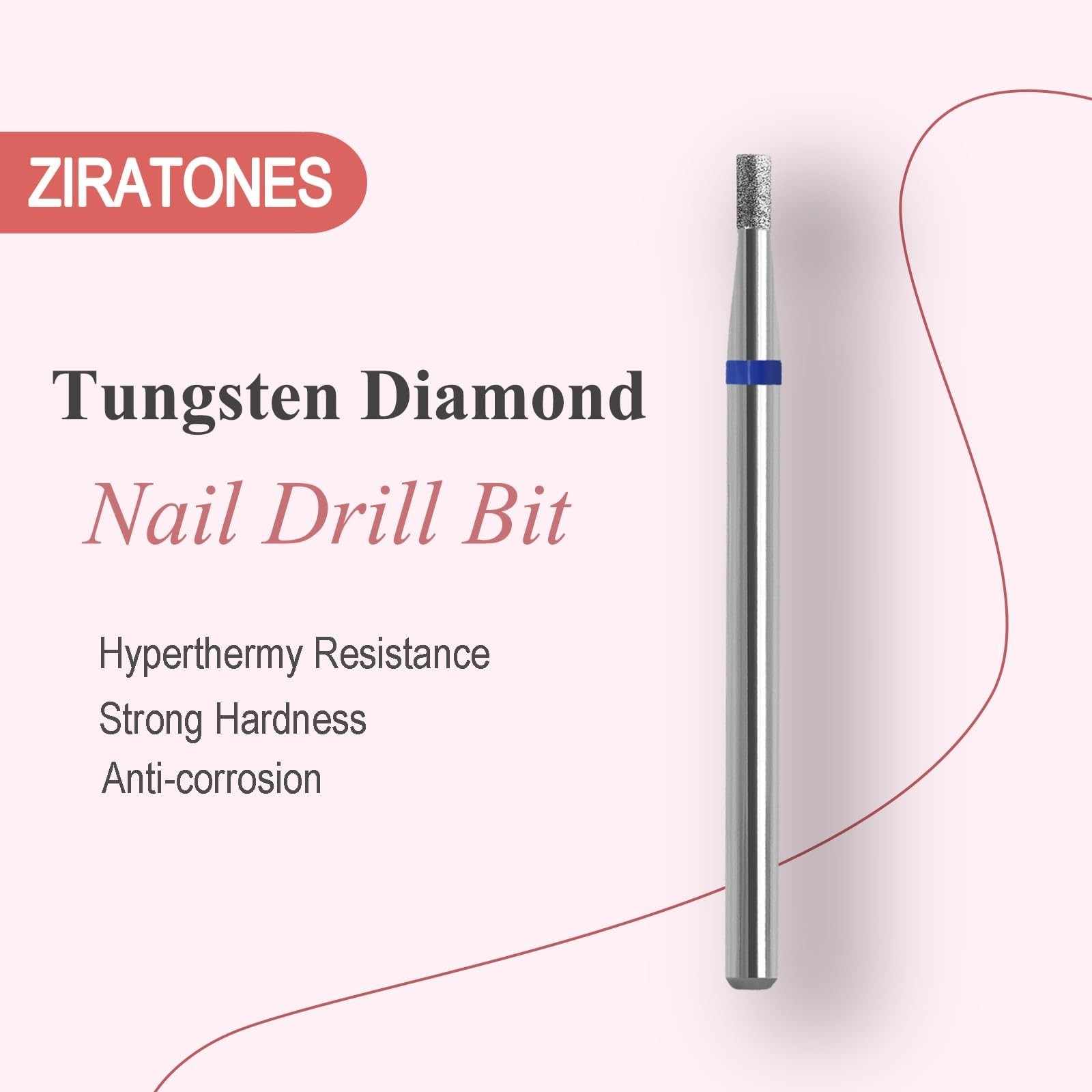 Mini Barrel Shape Cuticle Clean Nail Drill Bit, 3/32” Professional Safety Ca…