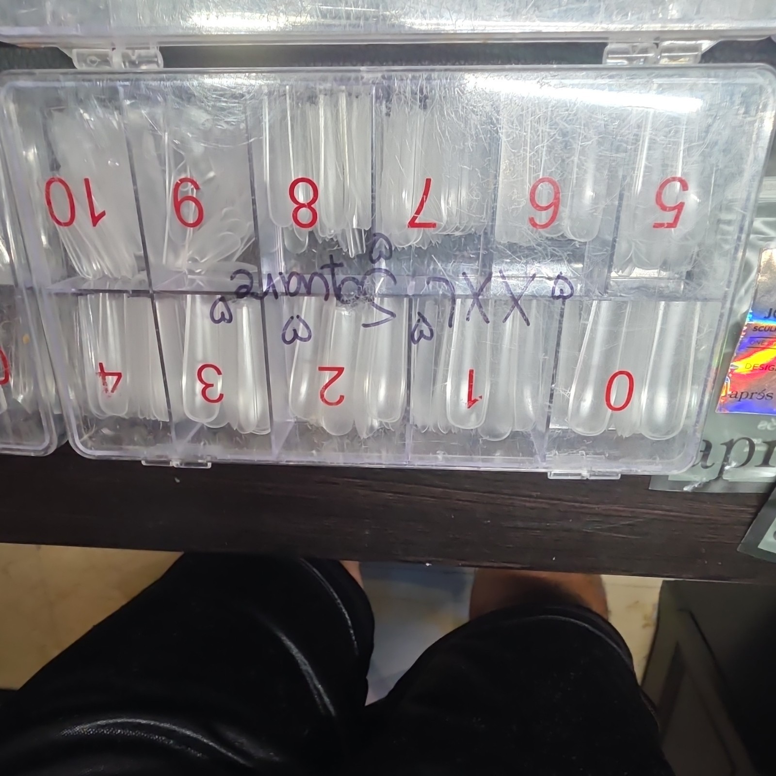 aprés Gel-X Soft Gel Full Cover Nail Tips Clear Stiletto Assorted Sizes