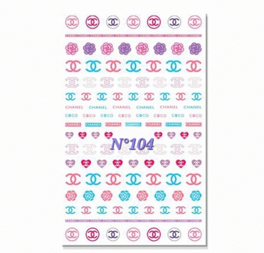 NWT NAIL ART DESIGN SELF-SEAL STICKERS SOLID PASTELS N°104!