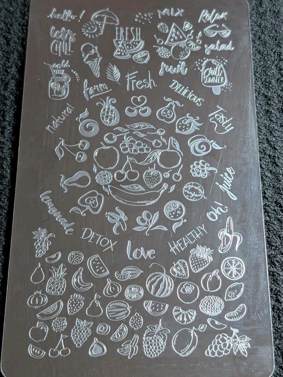 Nail Stamping Plates Lot 2 Double Sided EJIUBAS EJB-X01 EJB-X03 Floral Fruit