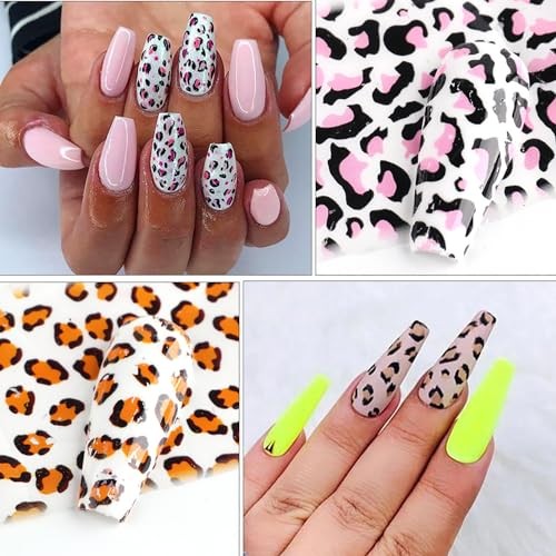 Leopard Print Nail Foil Holographic Foils Sheets Transfer Foil for Style 5