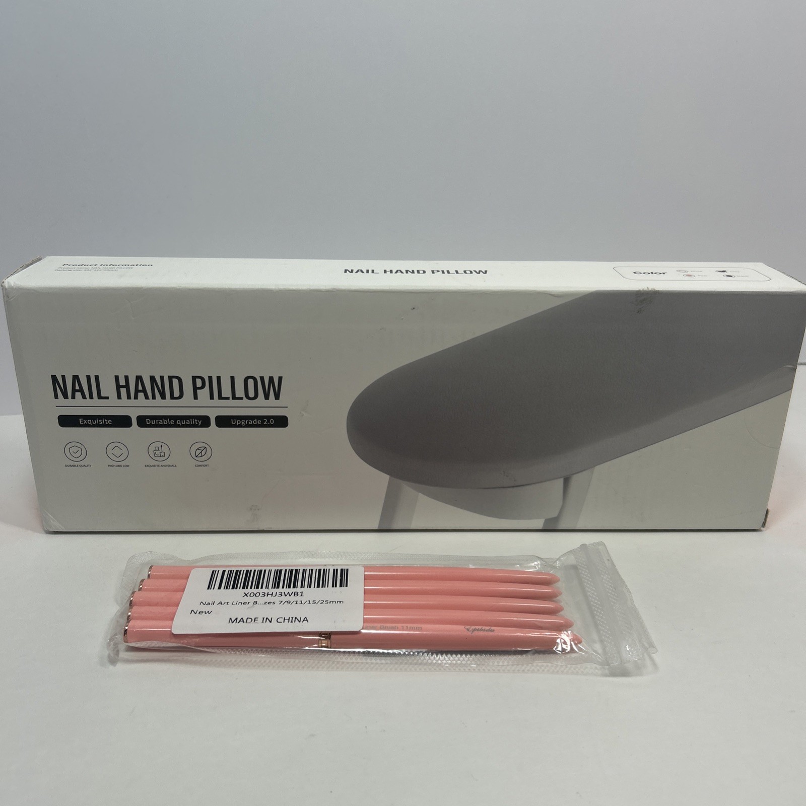 Nail Art Hand Pillow Suit Portable Foldable Easy Clean Upgrade 2.0 & Art Liners