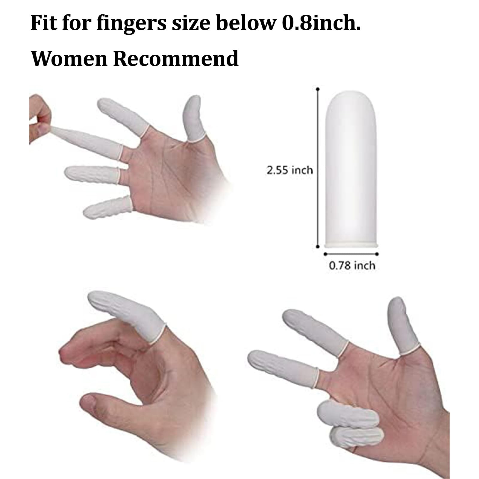 Cuttte (Approx. 330 PCS Latex Finger Cots, Medium Finger Protectors Disposable,