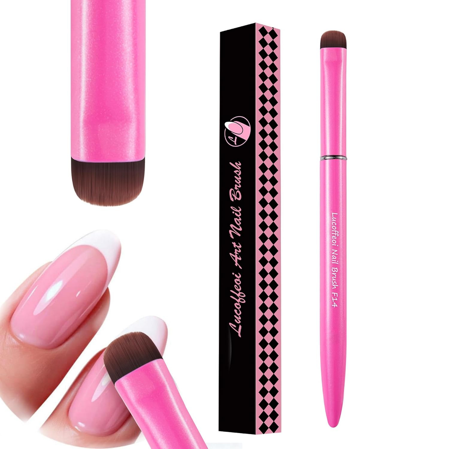 French Tip Brush – Kolinsky Sable Nail Art for Polygel & Clean Up | Clean Up Bru