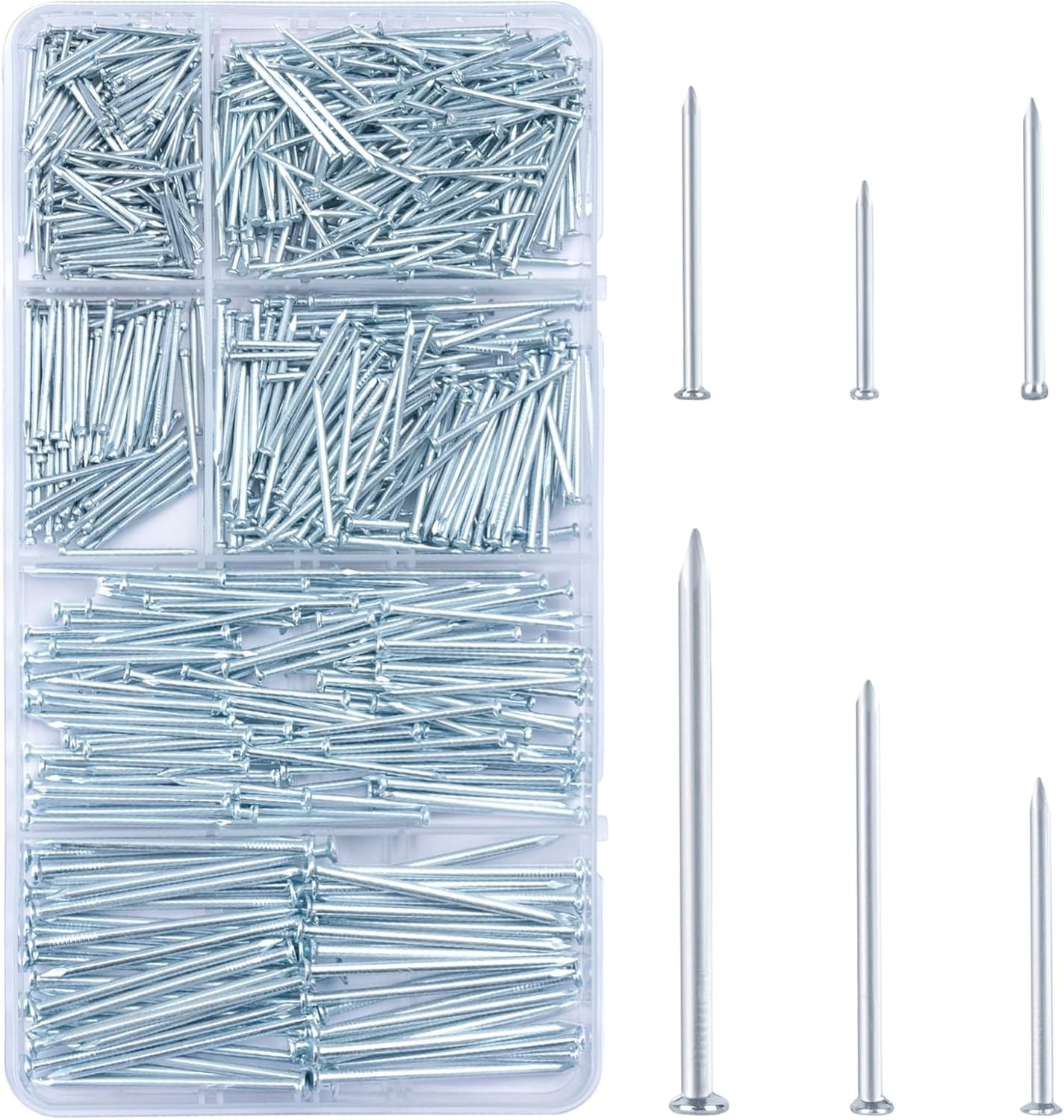 Complete 700-Piece Hanging Nail Set – Includes Up to 2-Inch Finishing Nails