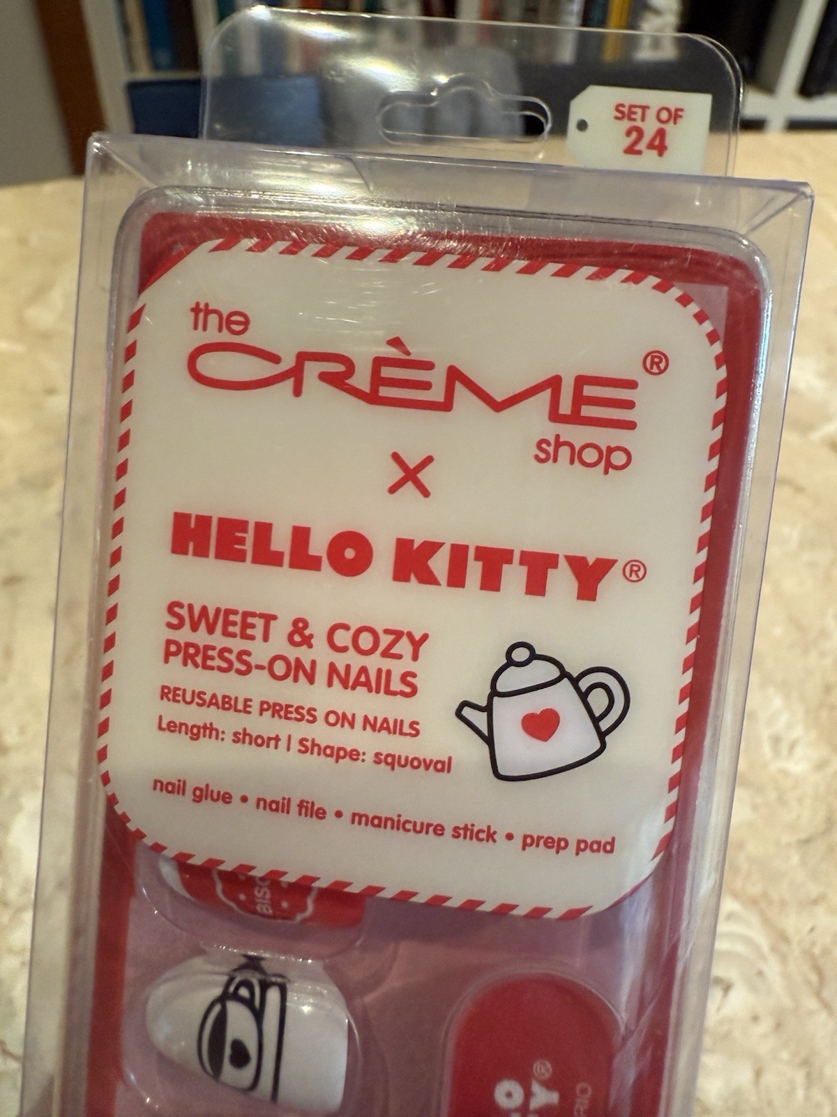 Hello Kitty Press On Nails 24 Nail Set New In Box