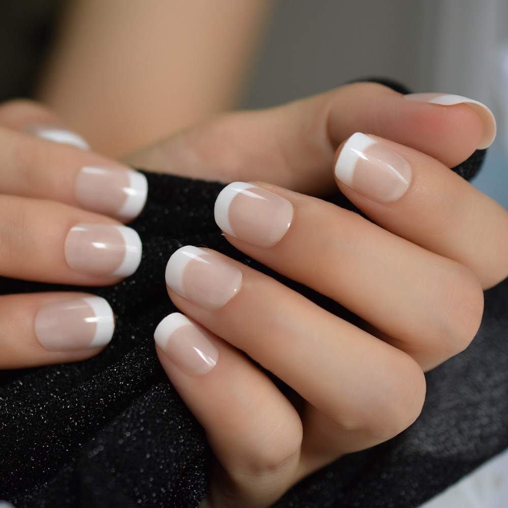 Natural Beige Nude White Press on 0.04 Fl Oz (Pack of 24), with white