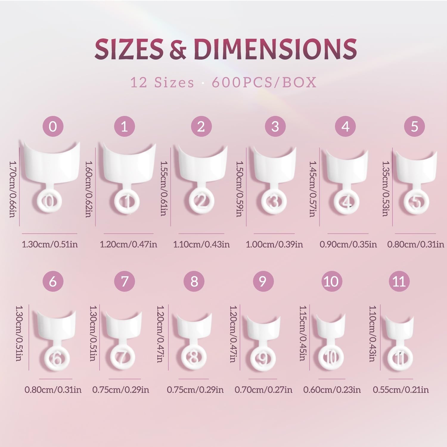 600PCS Short French Style False Nails Half Cover Nails Tips,White Short Acryl…