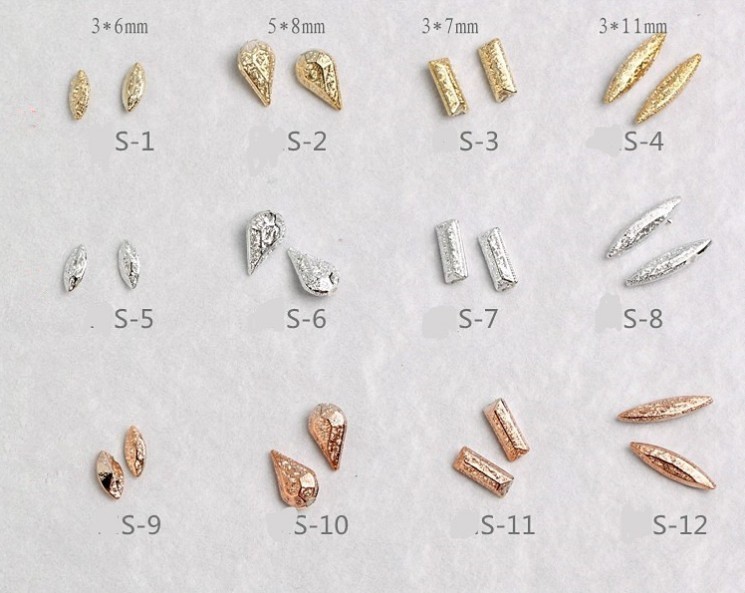 20pcs New 3D Gold Silver Bronze Antique Nail Art Decoration Charm Design Jewelry