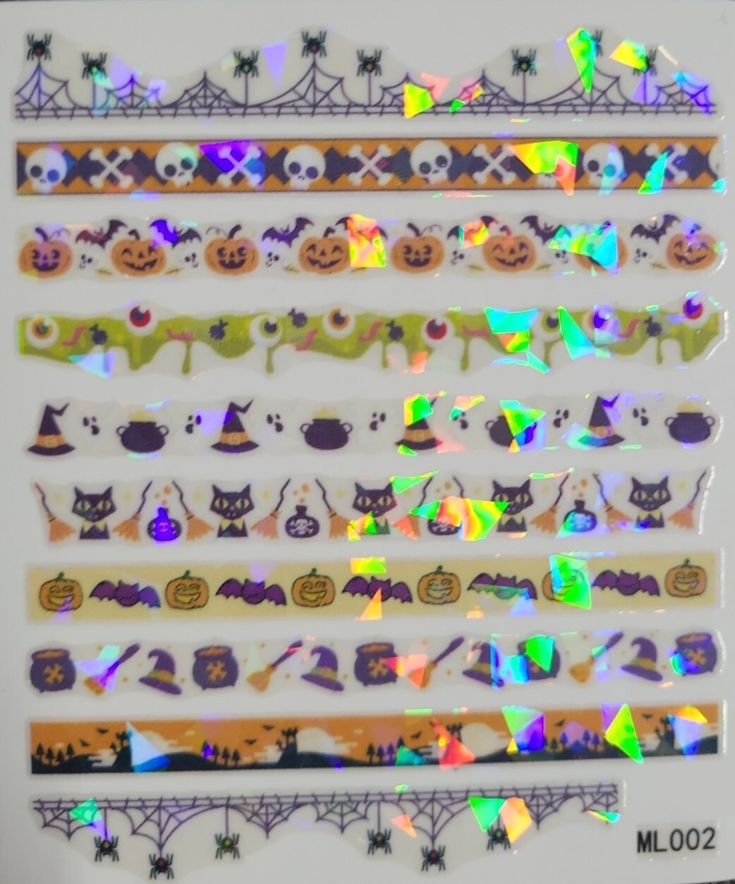 Halloween, Reflective Halloween Nail Art Stickers.