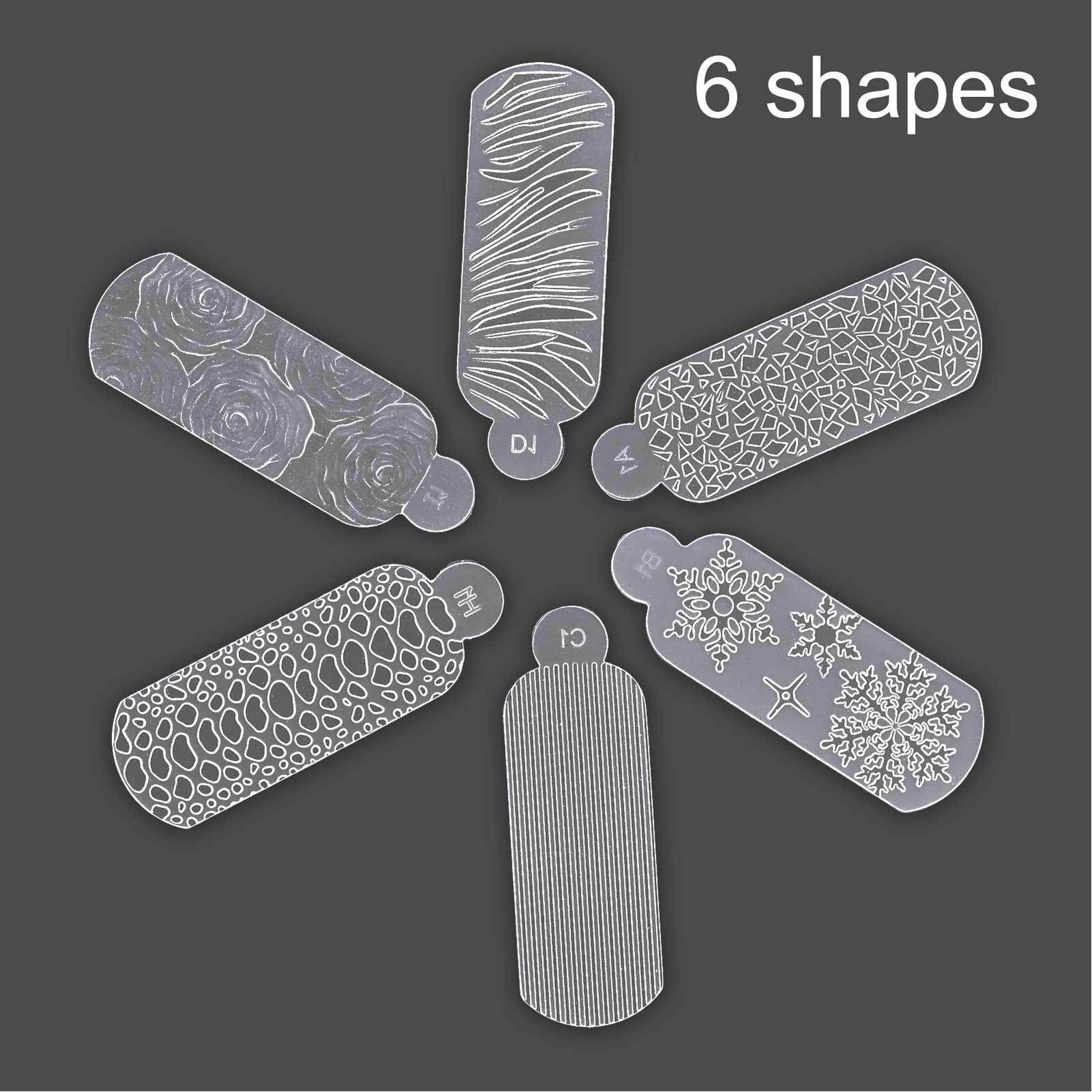 1-24pcs 3D Nail Art Silicone Mold Reusable Stereo Printing For DIY