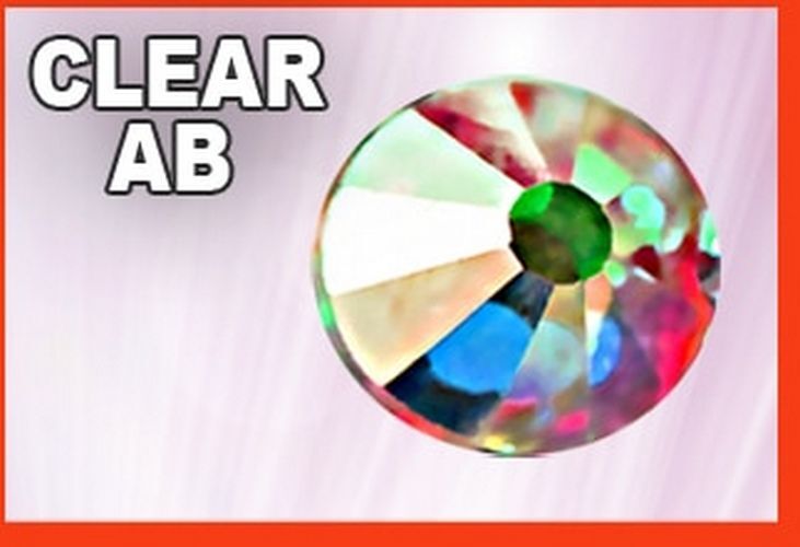 Clear AB NonHot Fix Glass Rhinestone SS16 SS20 SS30 Flat Back Nail Art
