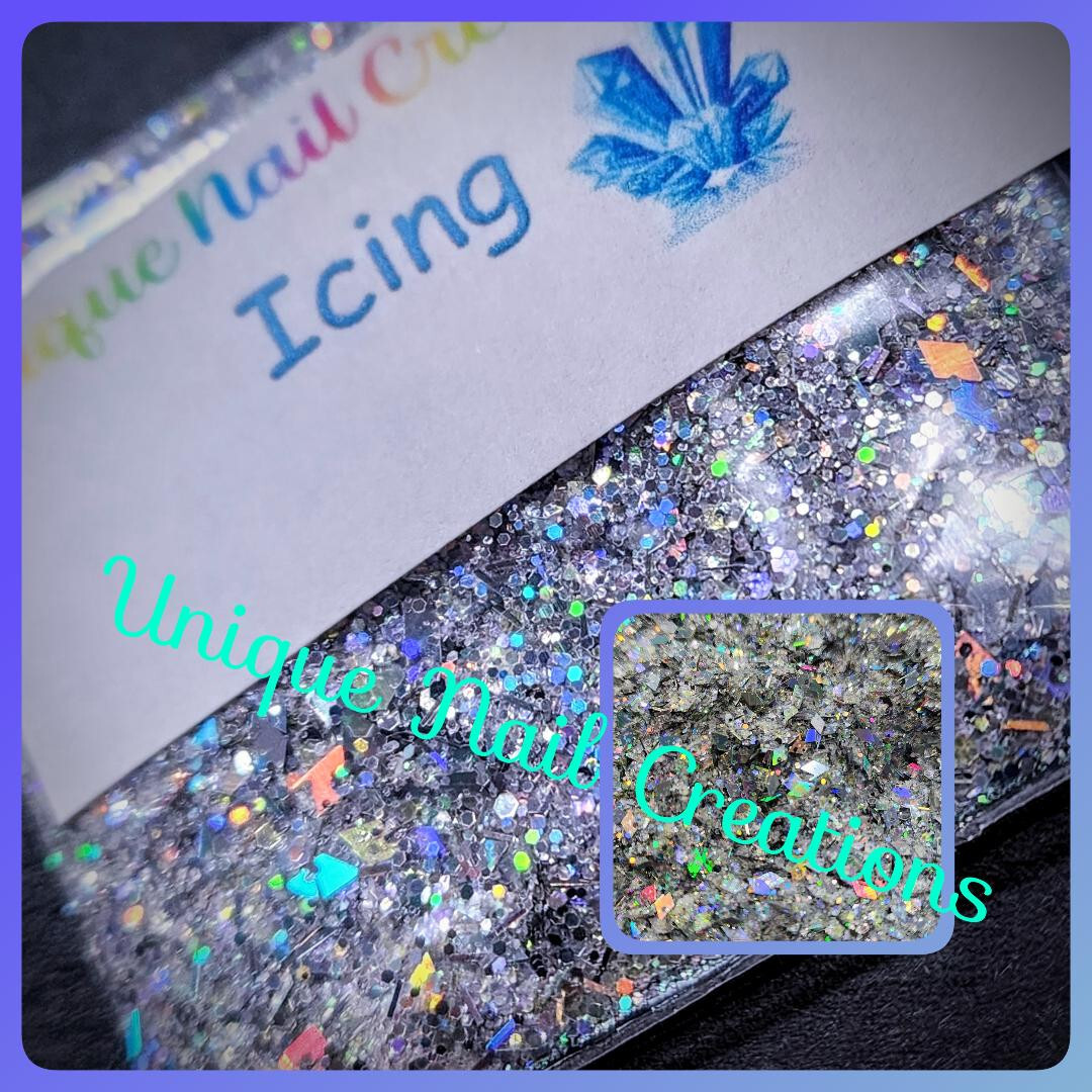Limited Edition Glitter Mix~ICING~Nail Art/Body Glitter/festival/Slime