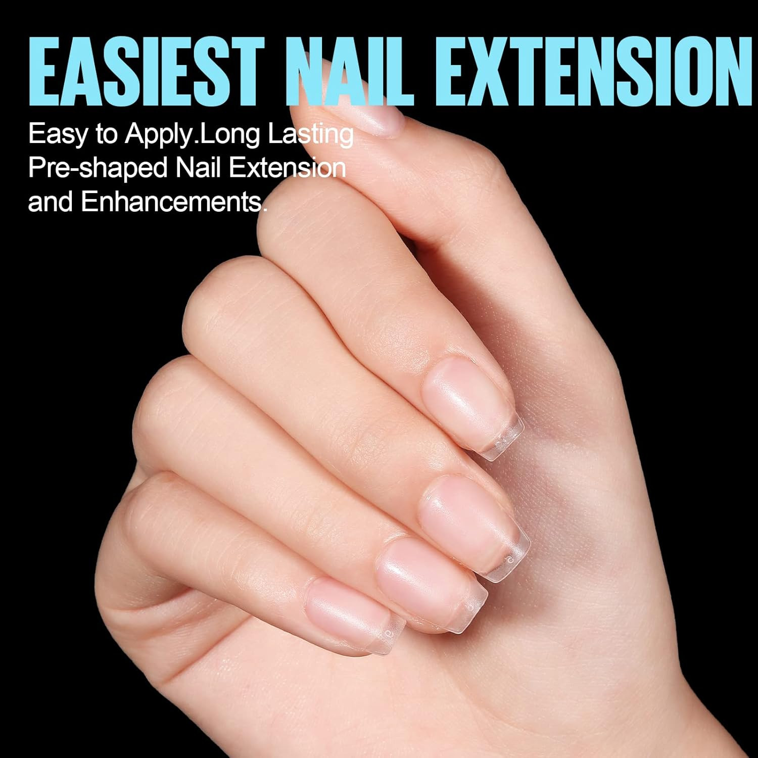 Extra Short Coffin Nail Tips, 15 Sizes 450Pcs Full Cover Gel Nail Tips for Exten