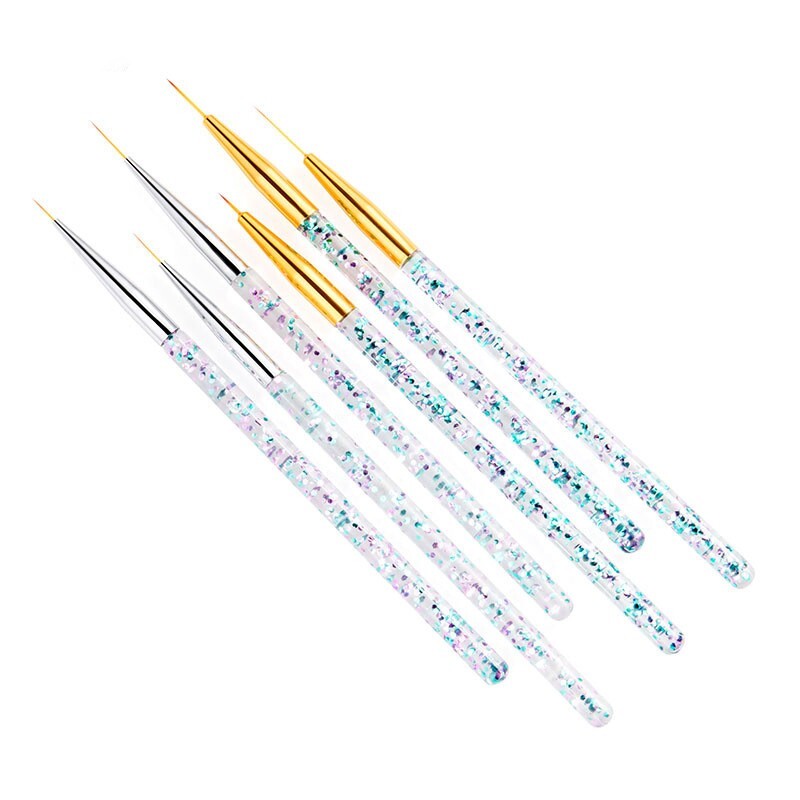 3pcs Nail Art Brush Pen Line Drawing Painting Liner Thin Brushes 7/9/11mm