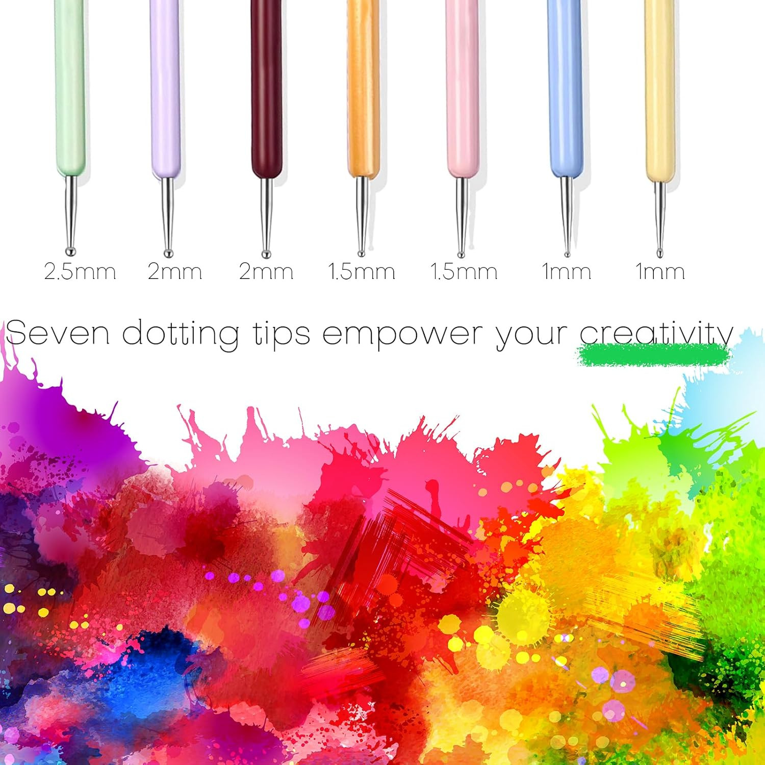 7PCS Nail Art Brushes, Nail Design Painting Brush Set with Nail Polish Brush, Na