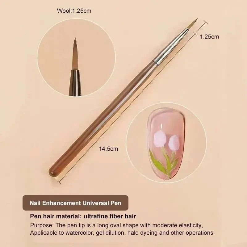 9PCS Nail Art Brush Set Gel Acrylic Liner Pen Detail Painting Manicure Tools