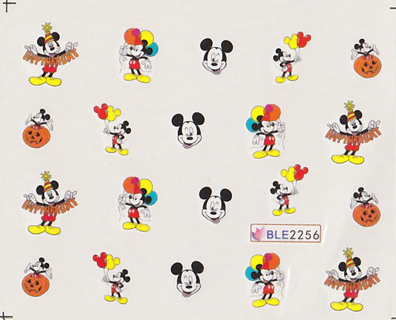 1-11 sheets Kids Mickey Mouse Nail Stickers Minnie Bow Ears Gift Goode Bag B-day