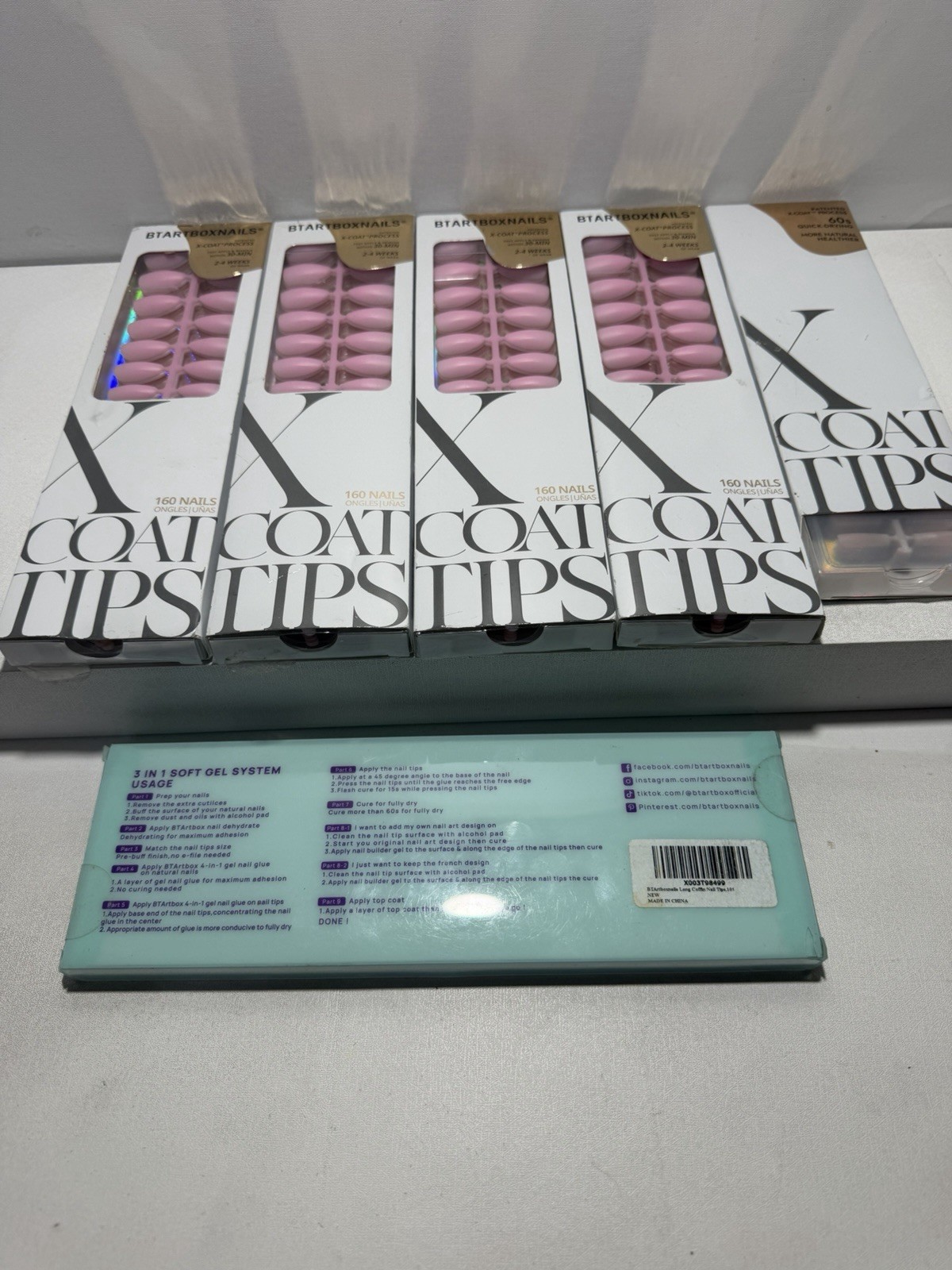 BTARTBOXNAILS X-Coat Tips Bundle All New Fast Ship