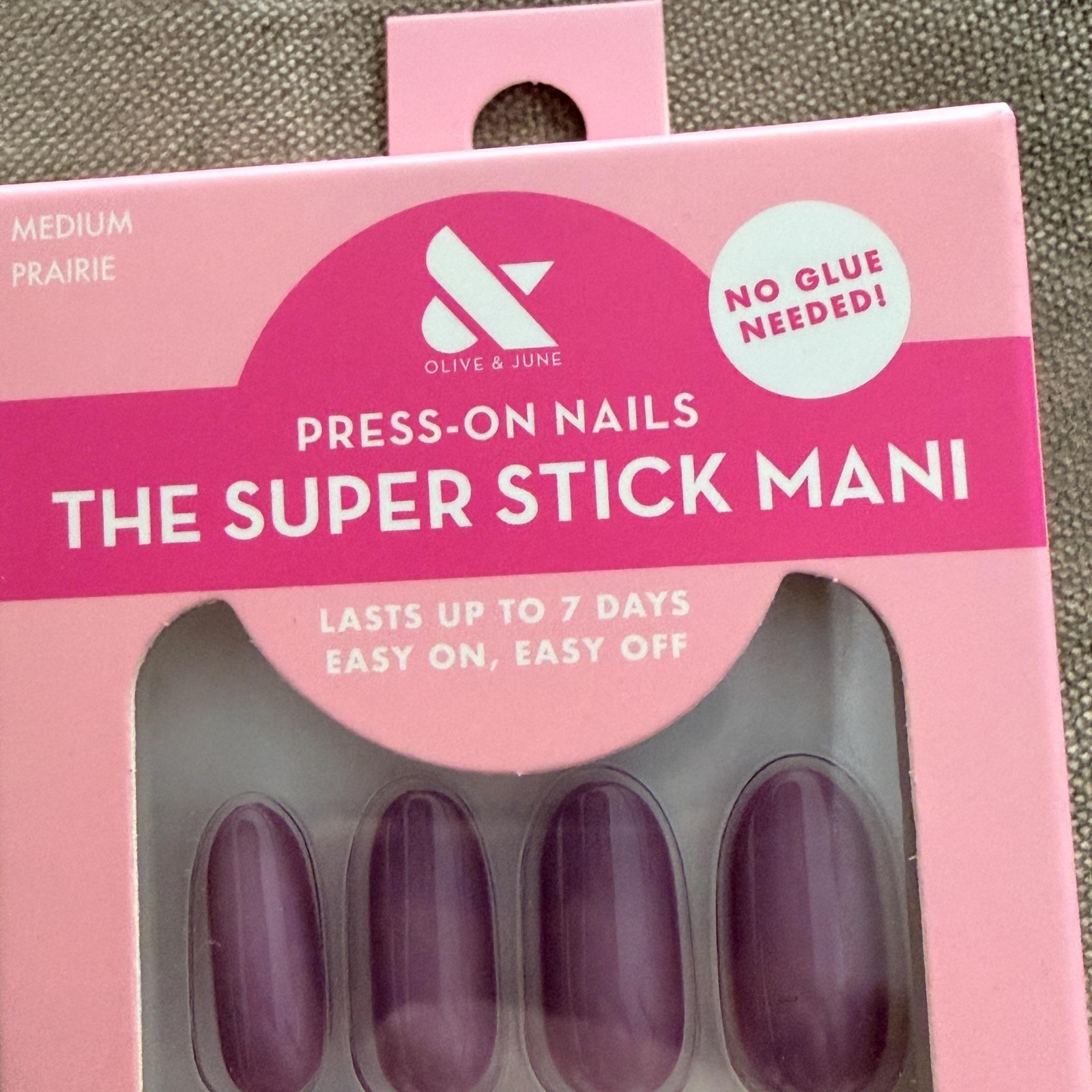 Olive & June Super Stick Mani Medium Prairie Press-On Nails Purple 32 Nails