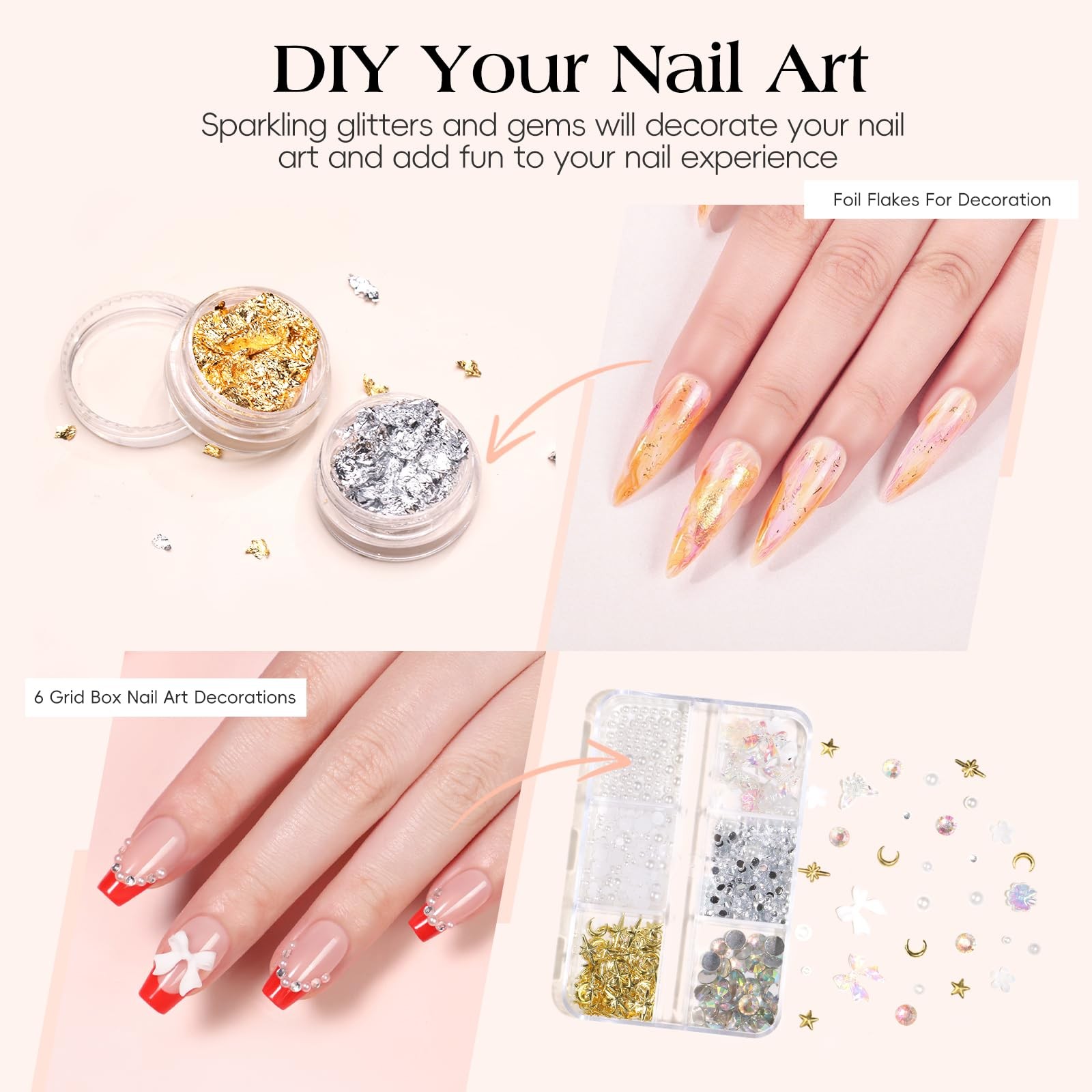 COSCELIA 50PC Poly Nail Gel Kit 15PC with Drill (16ml)