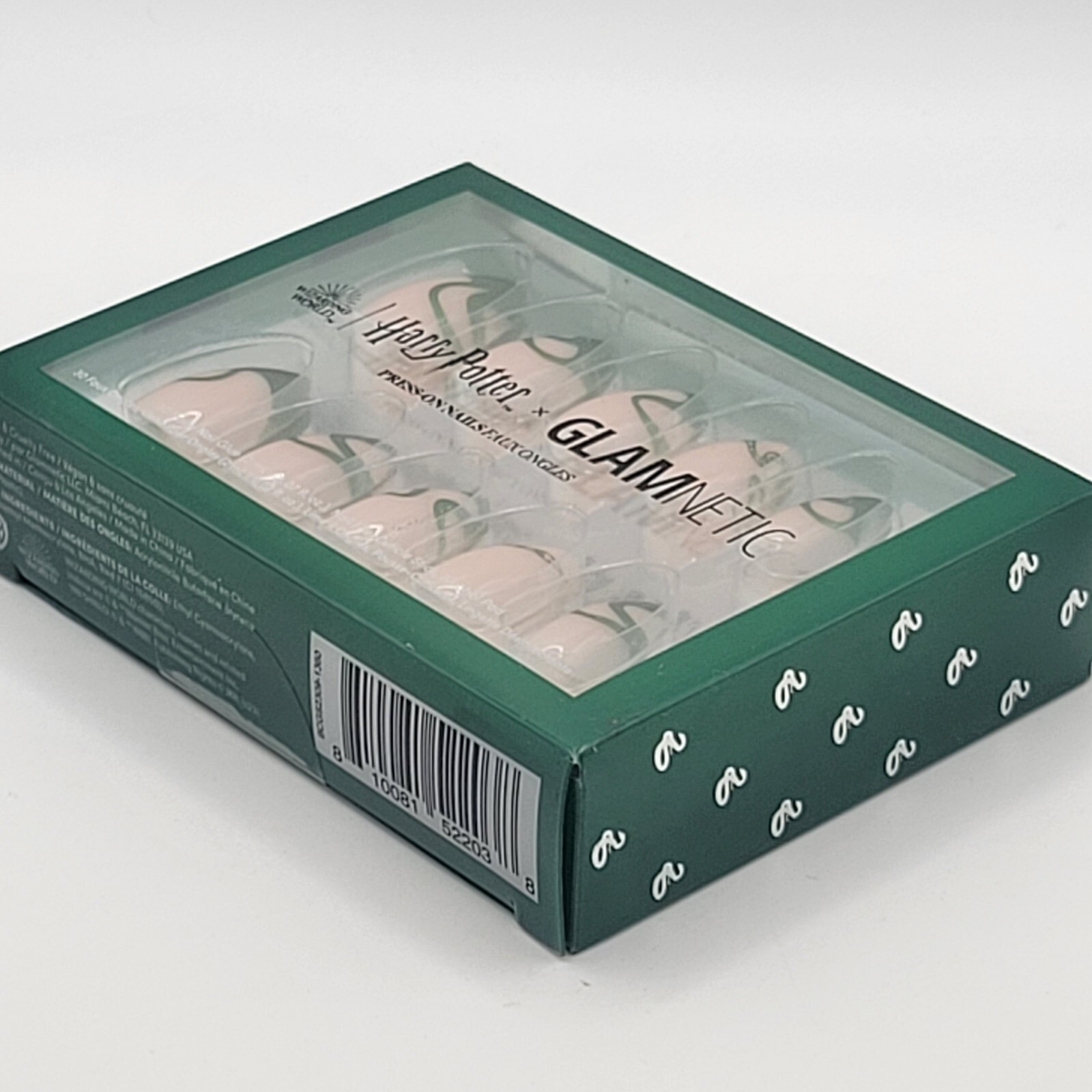 Harry Potter x Glamnetic PARSELTONGUE 30 Press On Nails kit | Short Almond