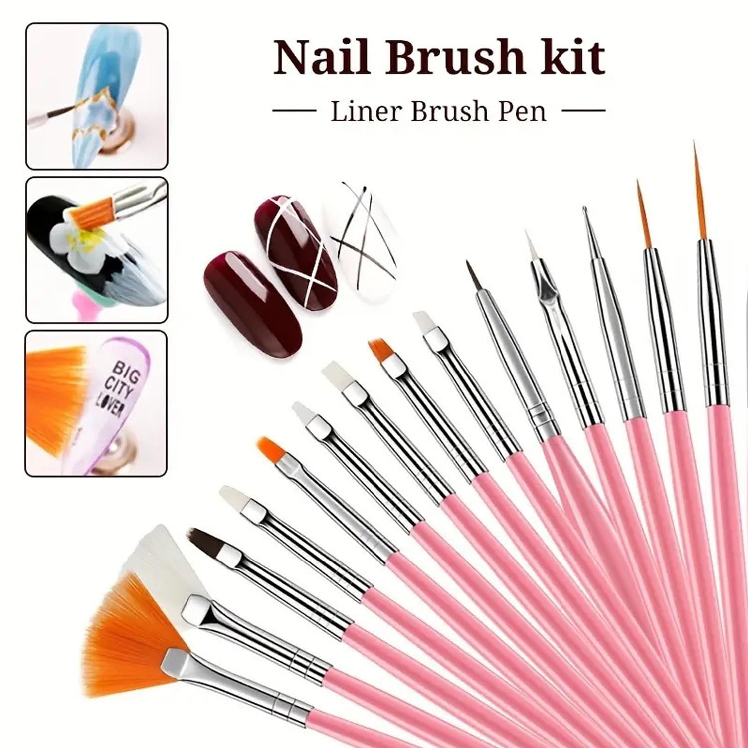 Nail Art Tools 22-Piece Set, Resin Nail Art Palette, 2-Way Acrylic Silicone Engr