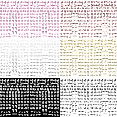 12 Sheets Bow Nail Stickers 3D Self Adhesive Black White Pink Bow Nail Decals