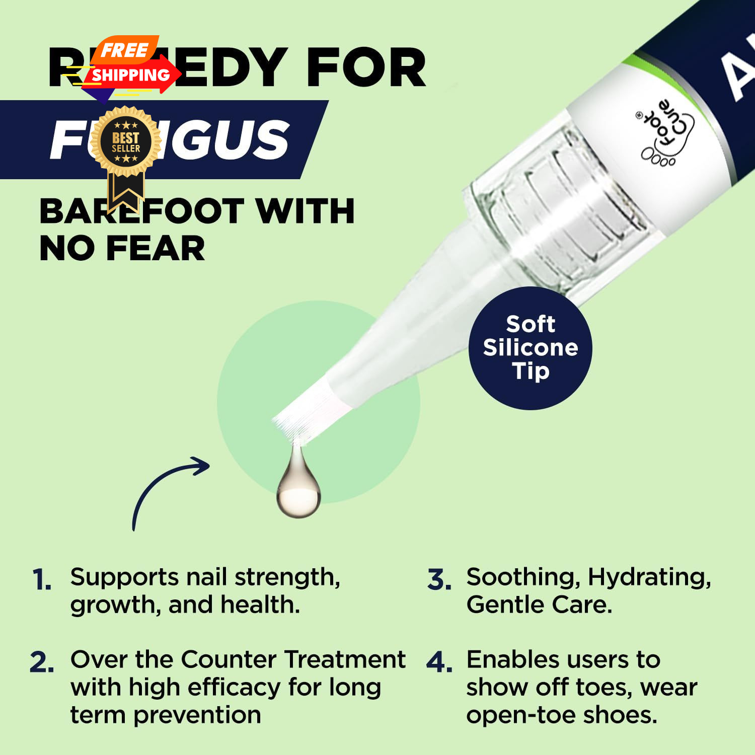 Footcure Antifungal Nail Treatment Pen – Extra 0.1 Fl Oz (Pack of 4), White