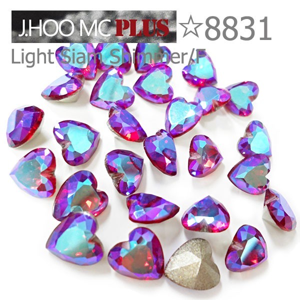 J.HOO Crystal 8831 Antique Heart V-Cut Fancy Rhinestones 8.8x8mm Nail Art 8pcs