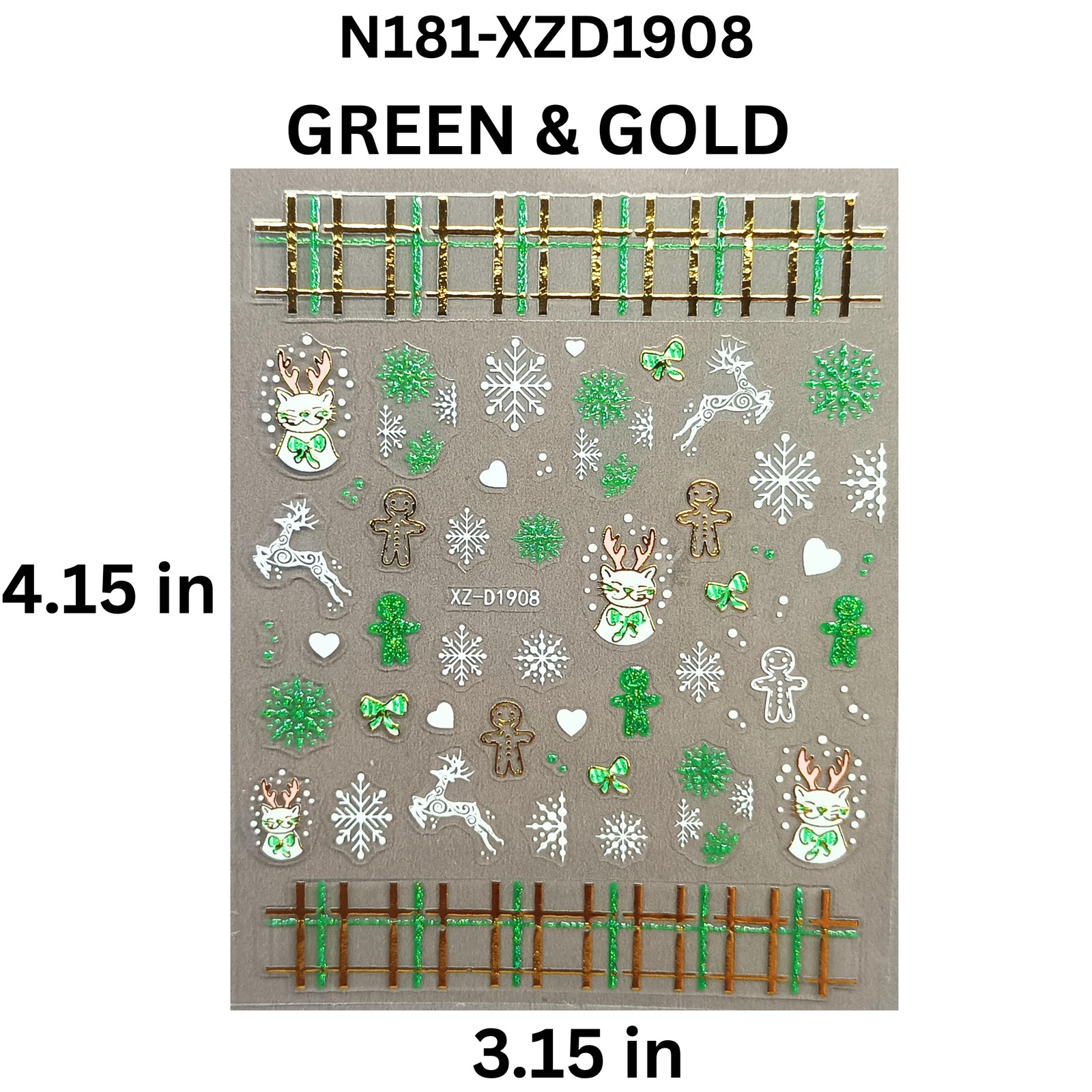 Christmas Nail Decals – Fun Holiday Reindeer Nail Decorations