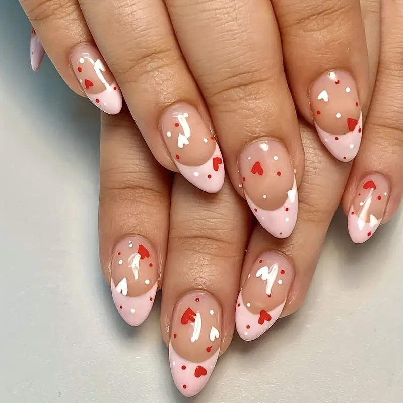 Upgrade Your Style 24pcs Long Pink Gradient Girl Pure Desire Oval Casual Dance