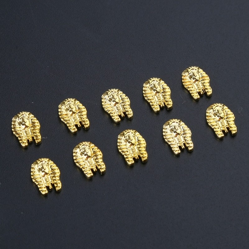 10PCS Egyptian Pharaoh Nail Art Decorations Cleopatra Nail Art Charm Decorations