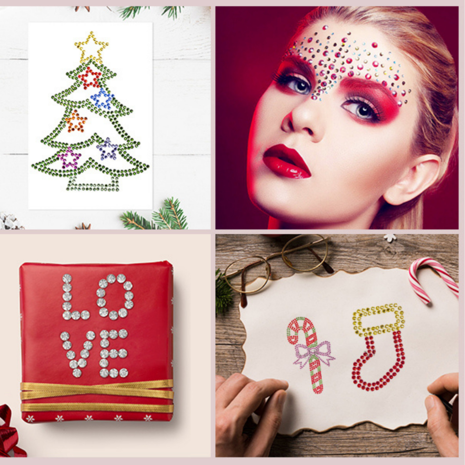 4125PCS Self Adhesive Rhinestone Stickers 25 Colors 3 Sizes Craft Face Nail USA*