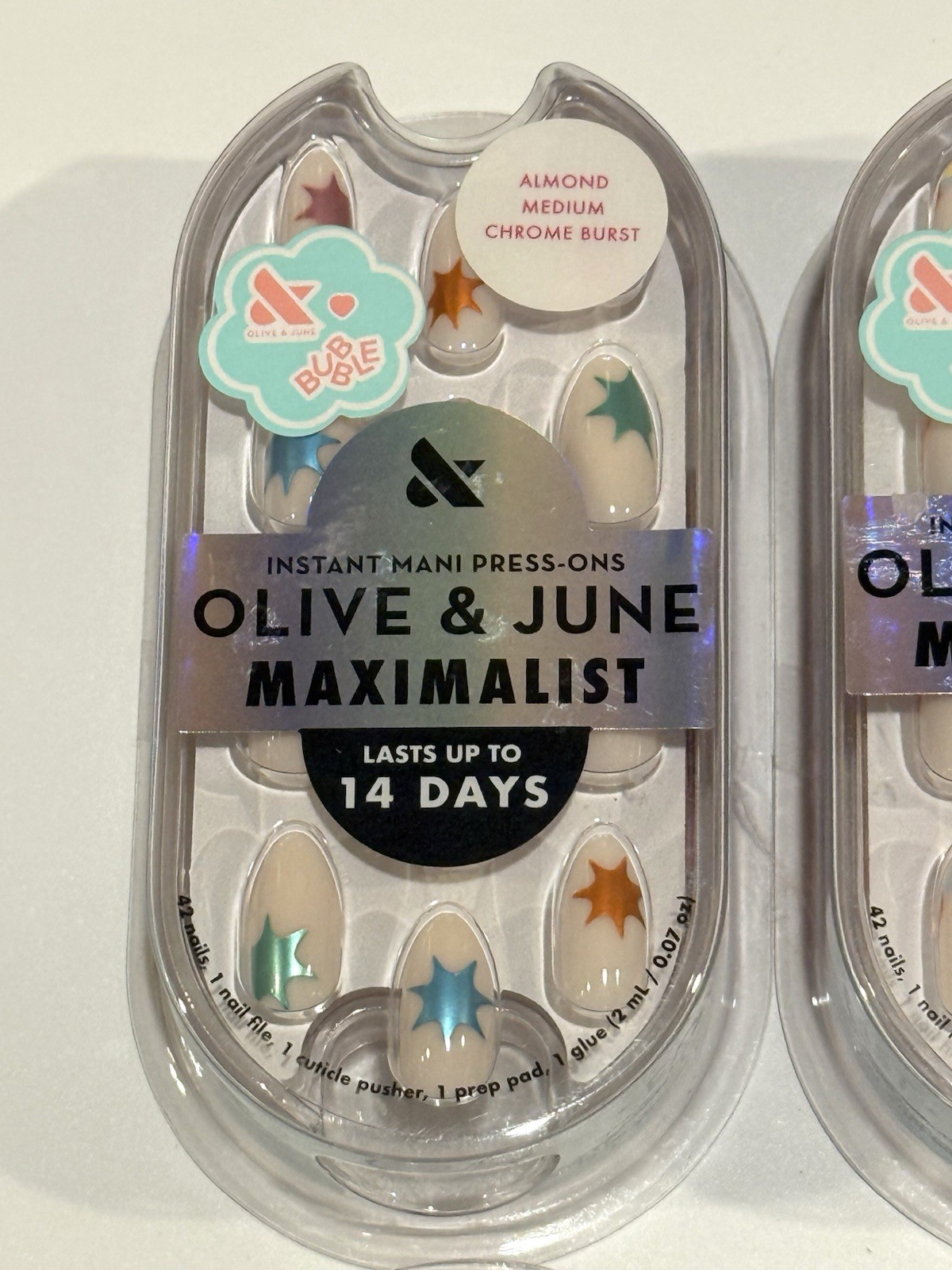Olive And June Bubble Maximalist Instant Mani Press-On Nails Medium Lot Of 4