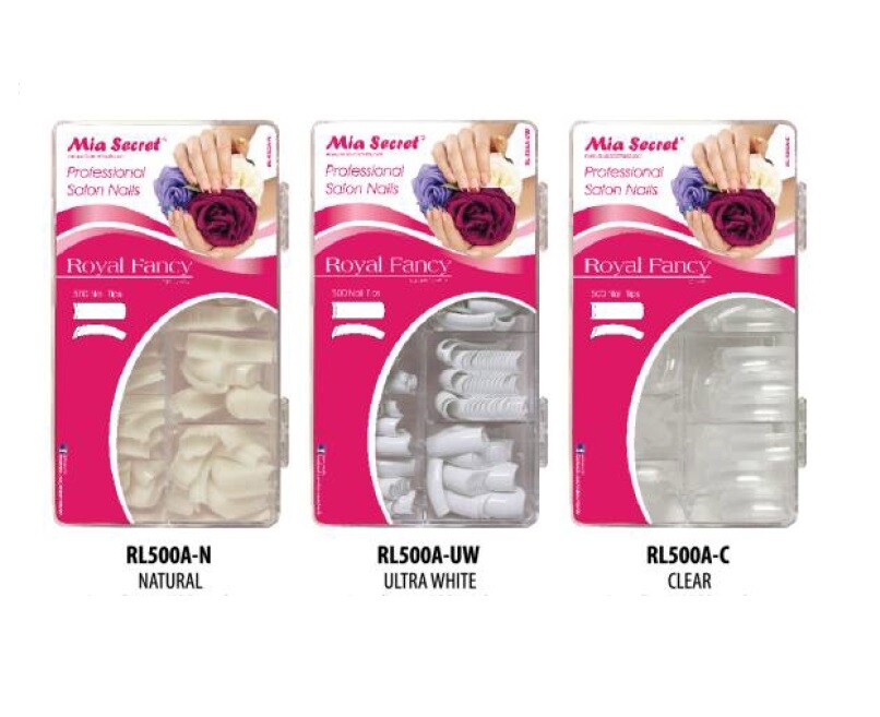 Mia Secret Nail Tips STILLETO /ROYAL FANCY -White, Clear, Natural *CHOOSE YOURS
