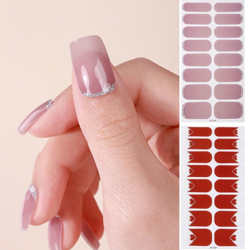 Valentine s Day Nail Decorations Full Wraps Nails Polish Strips Nail Art Sticker